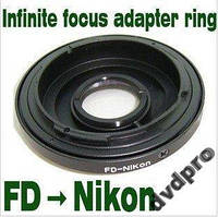 Адаптер Canon FD Nikon з нескінченністю +кришки