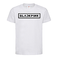 Белая детская футболка С надписью Blackpink (14-1-2-1-білий)