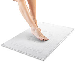 Коврик махровий для ніг IDEIA 50х70 см, 800 гр/м2 хлопок натуральний жаккард з ножицями для готелів і дому