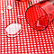 Скатертина 140х170 см з пляма і водовідштовхувальним просоченням IDEIA бавовна клітина червона, фото 2
