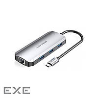 Порт-репликатор VENTION 6-in-1 USB-C to HDMI/USB3.0x3/RJ45/PD (TOHHB)