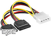 Кабель живлення внутрішній MoleX-SATA 15px2 M/F,0.20m,різнобарвний (62.09.8148-1)