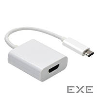 Перехідник моніторний USB Type-C-HDMI M/F,(USB3.0) 0.1m 1920x1080@60Hz,білий (25.02.5134-1)