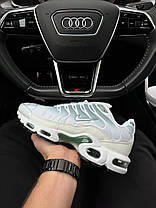Чоловічі кросівки Nike Air Max Tn Plus White Olive Найк Аір Плюс білі текстиль демісезон, фото 6