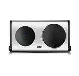 Плита електрична дві конфорки 2500 Вт нержавіюча сталь Raf R.8014, фото 3