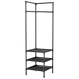Кутова вішалка для одягу RIAS Corner Coat Rack 180х45х45см Black (3_04420)