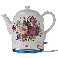 Електрочайник керамічний Octavo 1.8 л Електричний чайник на підставці з кольоровим малюнком