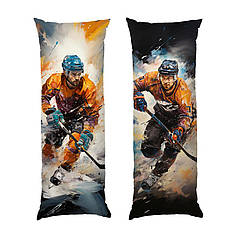 Дакімакура подушка-обіймашка «Хокеїст у фарбах. Colours sketch. Hockey player»