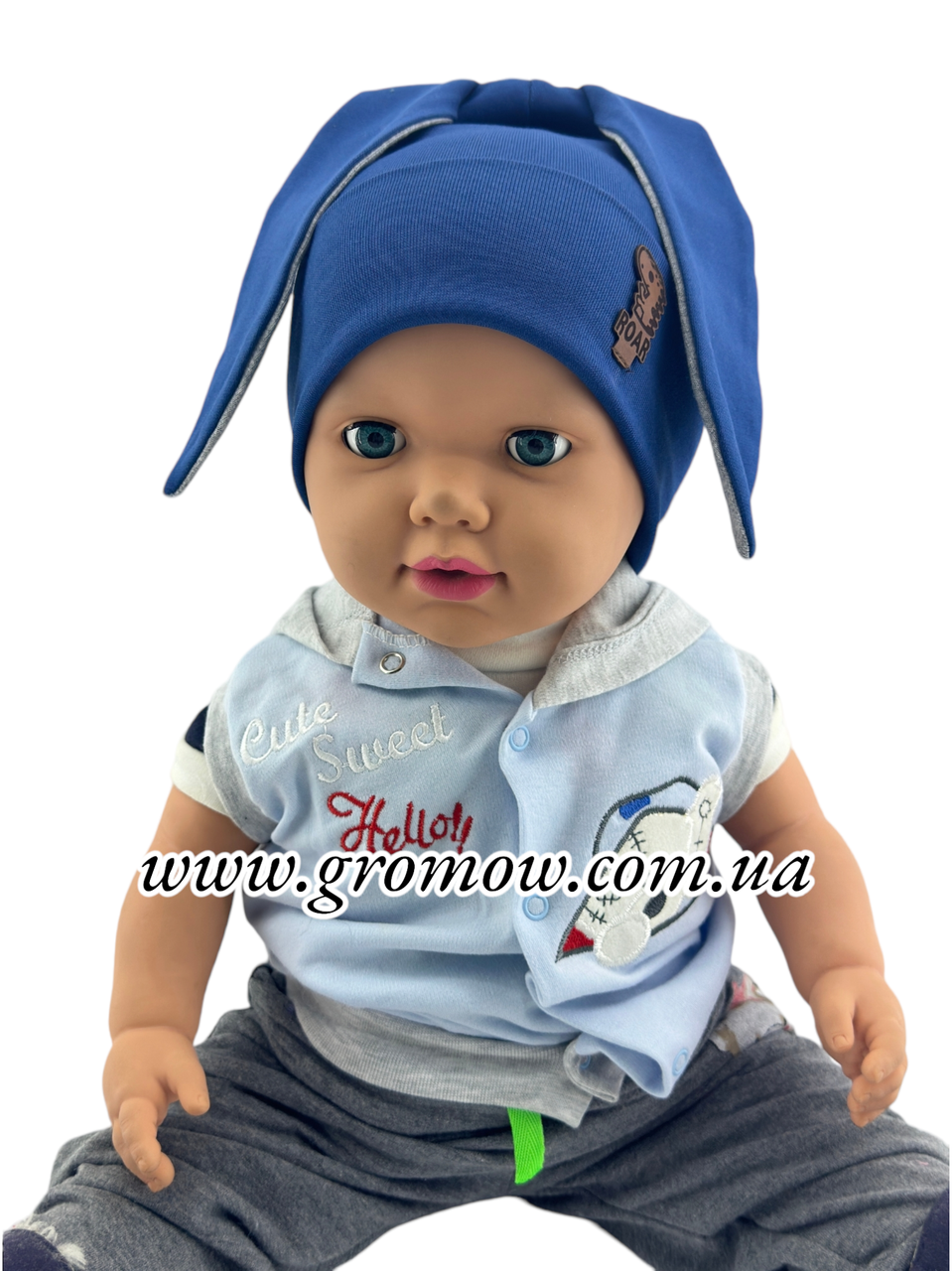 Оптом шапки 44, 46, 48, 50, 52 розмір трикотажна дитяча шапка головні убори дитячі гурт (ОШ36420), фото 1