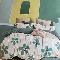 Евро комплект постельного белья с простыню на резинке 180х200+20см | Постільна білизна Євро комплект