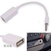 Переходник аудио USB для iPod Shuffle Jack 3.5mm M 4 pin -> USB AF, белый (S0482)