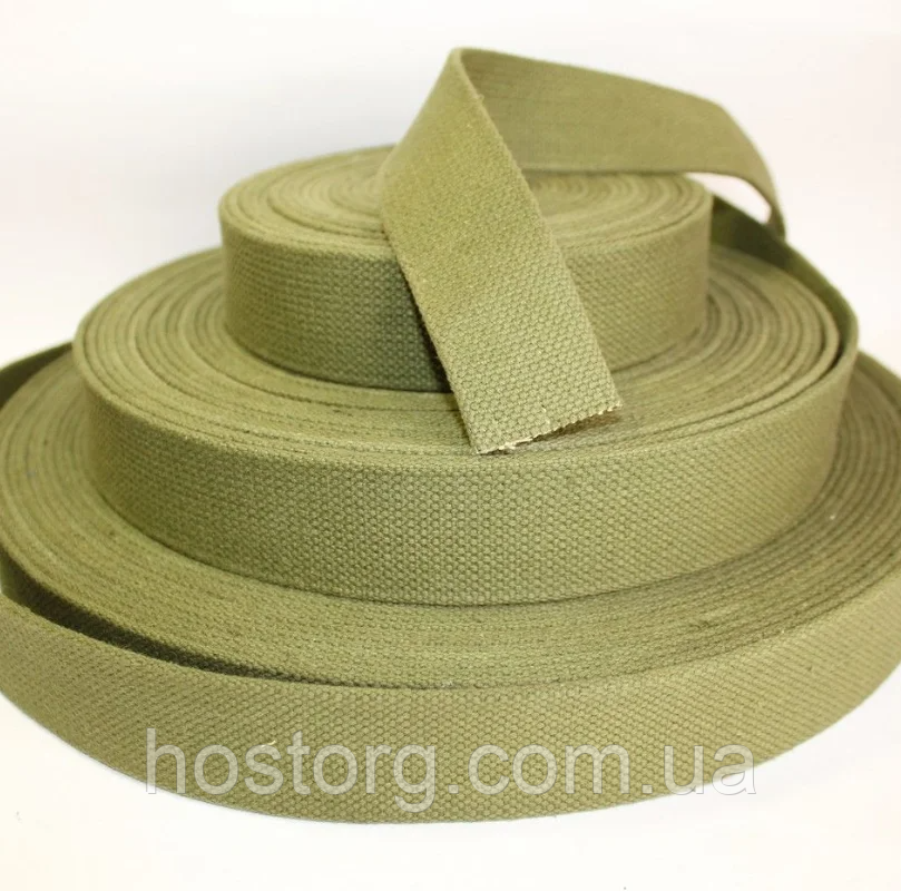 Стрічка брезентова бавовняна ремінна (віжі) 30мм х 50м