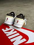 Чоловічі кросівки Nike Jordan Cut The Check x Travis Scott Reverse Mocha White Brown, шкіряні кросівки найк джордан Тревіс Скотт, фото 8