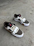 Чоловічі кросівки Nike Jordan Cut The Check x Travis Scott Reverse Mocha White Brown, шкіряні кросівки найк джордан Тревіс Скотт, фото 9