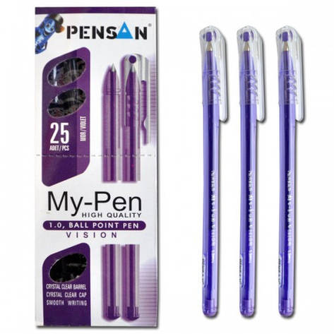 Ручка My-Pen (фіол.) /25уп, 2000ящ, фото 1