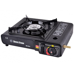 Портативна газова плита HAPPY HOME з подвійної дії та адаптером в кейсі (BDZ-155-A)