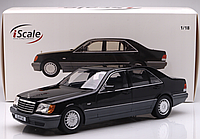 Коллекционная модель авто Mercedes-Benz S500 (W140) 1994-98, черный iScale 1:18