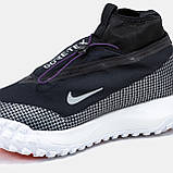 Чоловічі кросівки Nike ACG Mountain Fly Gore-Tex Black White, водовідштовхувальні чорно-білі кросівки найк асг маунтін гортекс, фото 9