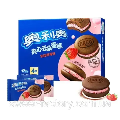 Печиво Oreo Sandwich Cloud Strawberry 88g, фото 1