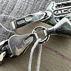 Срібний комплект з чорнінням панцирний ланцюжок та красивий хрест 925 проба, фото 9