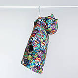 Куртка дитяча DoRechi водонепроникна плащівка Комікс зріст 74 см (6-9 місяців) Синій+Зелений, фото 4