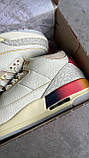 Чоловічі кросівки Nike Air Jordan 3 x J Balvin Medellin Sunset Retro, шкіряні кросівки найк аір джордан 3 балвін меделін ретро аїр, фото 8