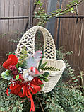 Кошик "Кобра", вибілений великий з прикрасою, фото 2