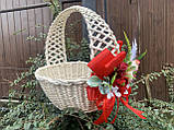 Кошик "Кобра", вибілений великий з прикрасою, фото 5