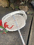 Кошик "Кобра", вибілений великий з прикрасою, фото 7