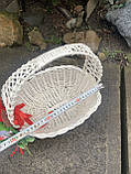 Кошик "Кобра", вибілений великий з прикрасою, фото 4