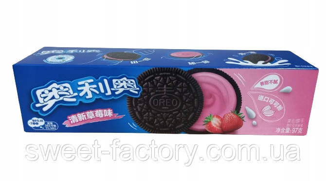 Печиво Oreo Sandwich Cloud Strawberry 88g, фото 1
