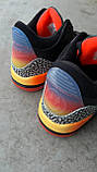 Чоловічі кросівки Nike Air Jordan 3 x J Balvin Medellin Sunset Black Retro, чорні шкіряні найк аір джордан 3 балвін меделін ретро, фото 3