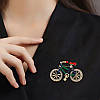 Брошка велосипед стрази з кошиком, два кольори, піни шпильки для піджака, фото 3