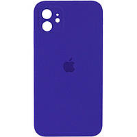 Силиконовый чехол с микрофиброй Apple iPhone 12 22,Dark Purple