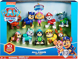 Щенячий патруль набір із 10 фігурок Paw Patrol 10th Anniversary All Paws On Deck Toy Figures Gift Pack