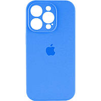 Силиконовый чехол с микрофиброй Apple iPhone 15 Pro Max 38,Surf Blue