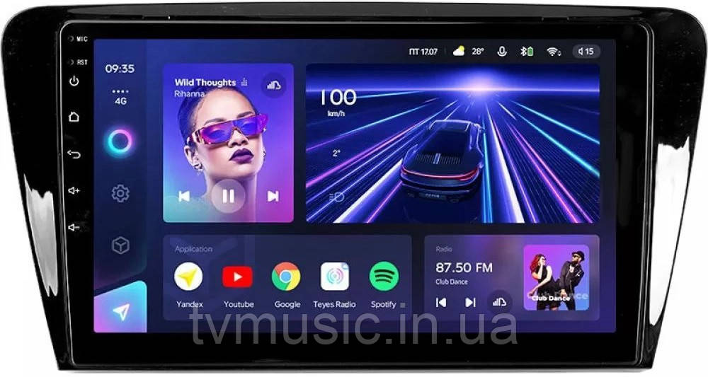 Штатна магнітола TeYes X1 2+32Gb (B) Skoda Octavia 3 A7 2013-2018 10"