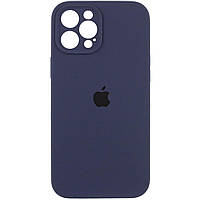 Силиконовый чехол с микрофиброй Apple iPhone 11 Pro кругл 7,Dark Blue