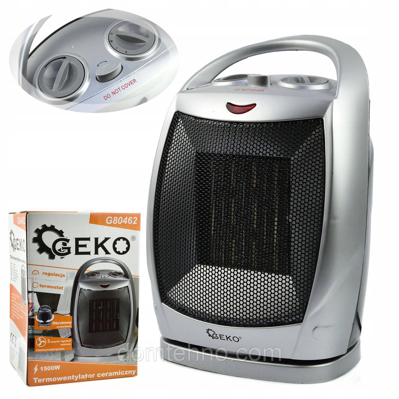 Керамічний тепловентилятор 750/1500Вт PTC01 Geko G80462