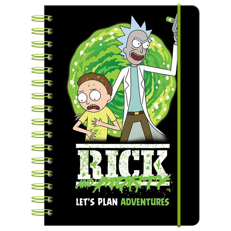 Щоденник-планер на спіралі тверда обкладинка Kite Rick and Morty RM23-438, 65805, фото 1