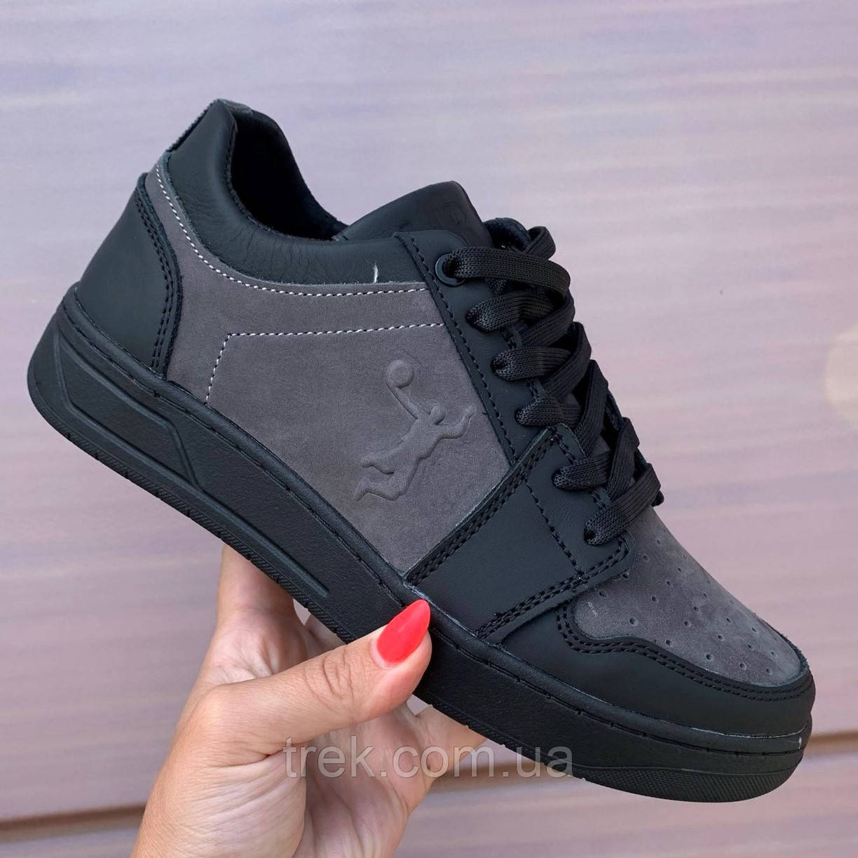 Кросівки шкіряні підліт. сірі /30534/ 36р, фото 1