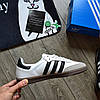 Чоловічі кросівки Adidas Samba OG White Gum (Білі) Адідас Самба ОГ шкіра замш текстиль демісезон, фото 2