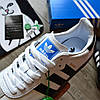 Чоловічі кросівки Adidas Samba OG White Gum (Білі) Адідас Самба ОГ шкіра замш текстиль демісезон, фото 4