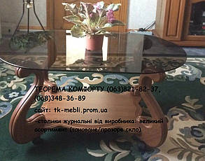 Журнальний столик зі скляною стільницею МС-4 Граф 1000х600х470 (колір на вибір)