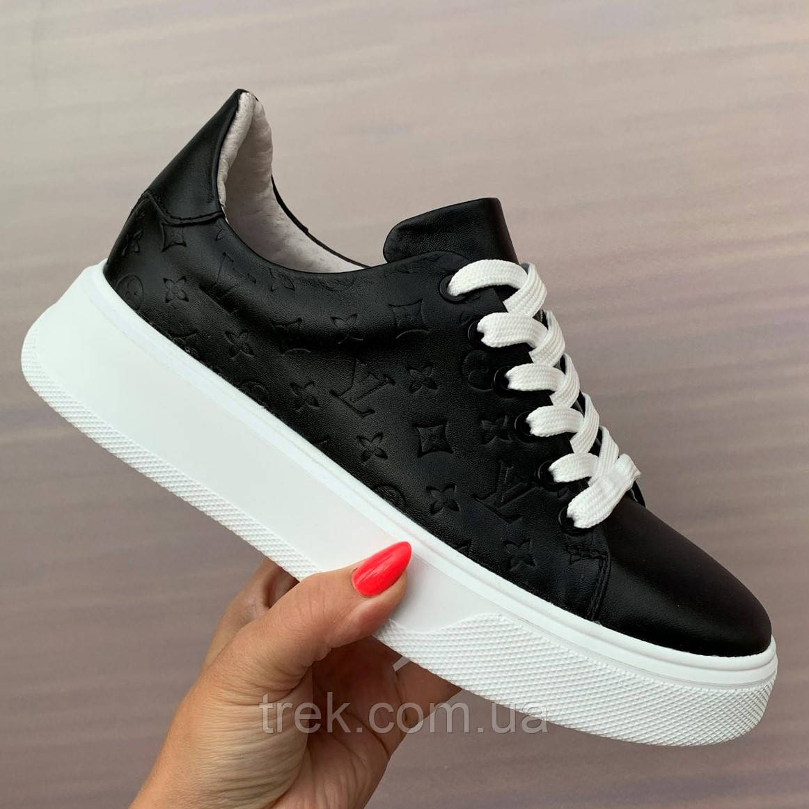 Кросівки жіночі шкіряні чорні /23114/ 36р, фото 1