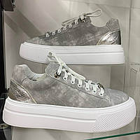 Кросівки жіночі замша сірі /23124/ 37р