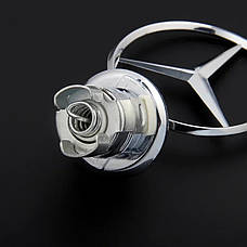 Хромований значок Mercedes RESTEQ — металева емблема на капот автомобіля, автоаксесуар для Мерседес, фото 2