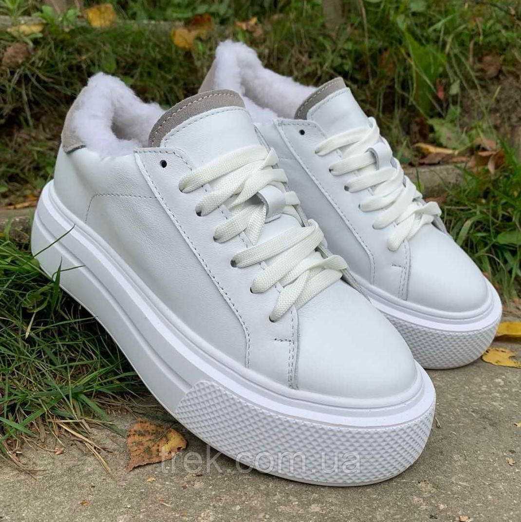 Кросівки жіночі шкіряні білі /23142/ 33р, фото 1