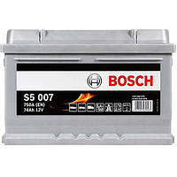 Автомобильный аккумулятор Bosch 74Ah-12v (S5007), R+, EN750 (5237437140) (0092S50070)