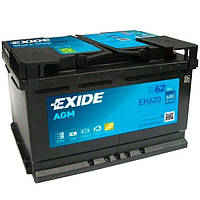 Автомобильный аккумулятор Exide 62Ah-12v AGM, R+, EN680 (52371370476) (EK620)